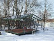 Беседка из ЛВЛ и стекла фото 5